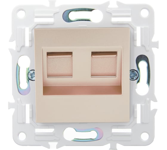 Розетка компьютерная 2-ая IEK SKANDY RJ45 кат.5E SK-K03Sa песочный SK-K20-1-K98