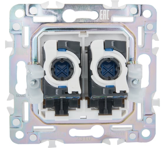 Розетка компьютерная 2-ая IEK SKANDY RJ45 кат.6 SK-K04Sa песочный SK-K20-2-K98
