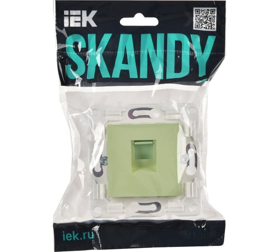 Розетка компьютерная IEK SKANDY RJ45 кат.5E SK-K01M мятный SK-K10-1-K06