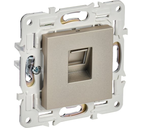 Розетка компьютерная IEK SKANDY RJ45 кат.6 SK-K02Sh шампань SK-K10-2-K37 1