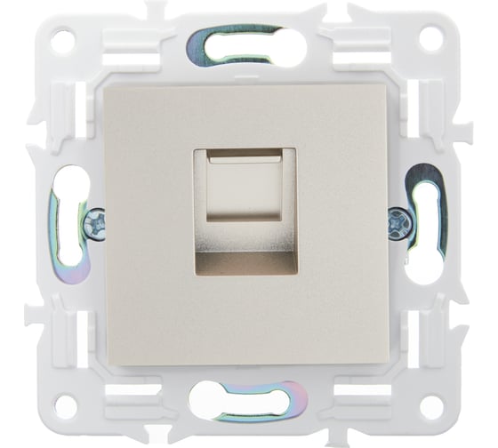 Розетка компьютерная IEK SKANDY RJ45 кат.5E SK-K01Sh шампань SK-K10-1-K37