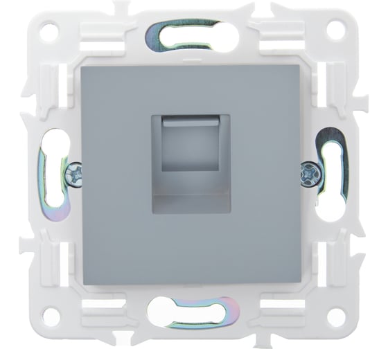 Розетка компьютерная IEK SKANDY RJ45 кат.5E SK-K01Gr серый SK-K10-1-K03