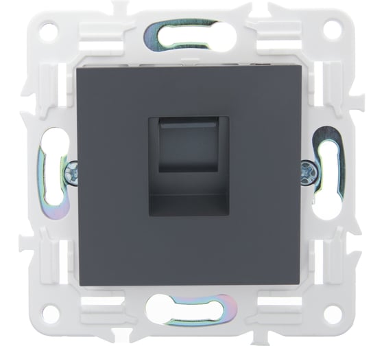 Розетка компьютерная IEK SKANDY RJ45 кат.5E SK-K01T титан SK-K10-1-K48