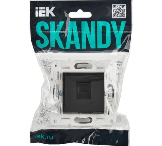 Розетка компьютерная IEK SKANDY RJ45 кат.6 SK-K02T титан SK-K10-2-K48