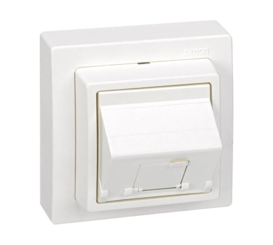 Адаптер Simon для 1 коннектора RJ45 KEYSTONE, AMP, Brand-Rex, KRONE, S73 Loft, белый 73085-60