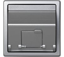 Адаптер Simon для 1 коннектора RJ45 KEYSTONE, AMP, Brand-Rex, KRONE, S73 Loft, алюминий 73085-63