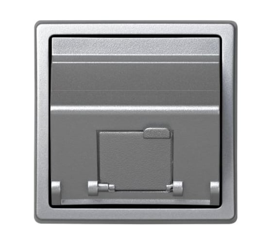 Адаптер Simon для 1 коннектора RJ45 KEYSTONE, AMP, Brand-Rex, KRONE, S73 Loft, алюминий 73085-63