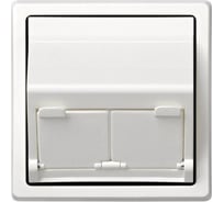 Адаптер Simon на 2 коннектора RJ45 KEYSTONE, AMP, Brand-Rex, KRONE, S73 Loft, белый 73086-60
