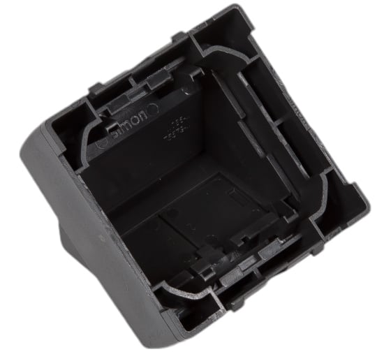 Адаптер Simon на 2 коннектора RJ45 KEYSTONE, AMP, Brand-Rex, KRONE, S73 Loft, графит 73086-62