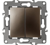 Переключатель ЭРА Серия 12 12-1112-13 перекрстный двойной, 10АХ250В, бронза Б0065264