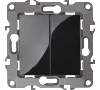 Переключатель ЭРА Серия 12 12-1112-06 перекрстный двойной, 10АХ250В, чрный Б0065303