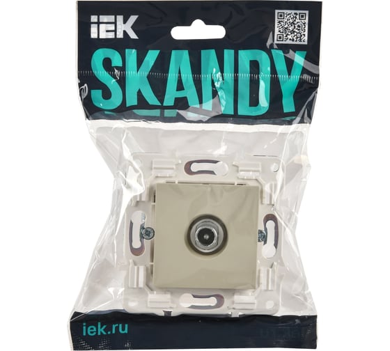 Розетка TV проходная IEK SKANDY SK-A17B бежевый SK-A10-P-K10