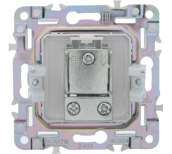 Розетка TV проходная IEK SKANDY SK-A17W арктический белый SK-A10-P-K01