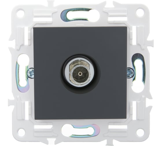 Розетка TV оконечная IEK SKANDY SK-A12G графит SK-A10-O-K53