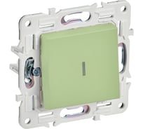 Выключатель 1-клавишный проходной IEK SKANDY SK-V08M с индикацией, 10А, мятный SK-V12-1-10-K06
