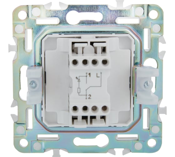 Выключатель 1-клавишный проходной IEK SKANDY SK-V08G с индикацией, 10А, графит SK-V12-1-10-K53