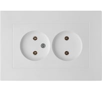 Розетка 2-местная Bylectrica скрытой установки, серия НОВЫЙ СТИЛЬ, белый () РС16-9307