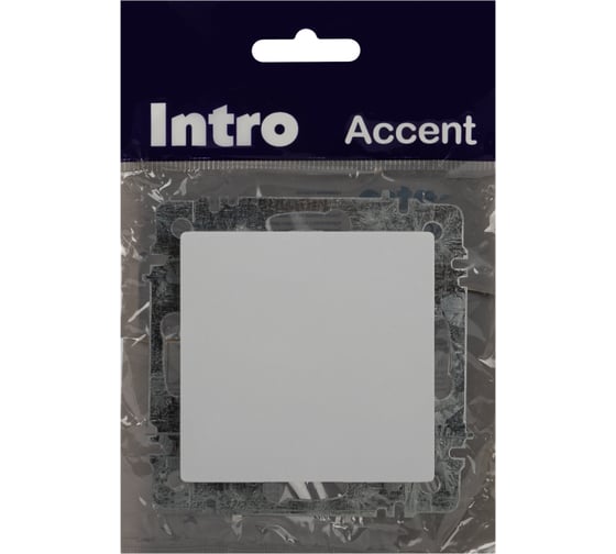 Переключатель Intro Accent 610801 перекрстный, 10А/250В, IP20, скрытой установки, AL/CU, белый Б0063578