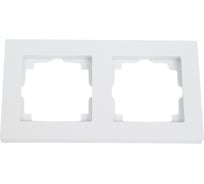 Рамка для розеток и выключателей Intro Accent 650201 на 2 поста, скрытой установки, белый Б0063749
