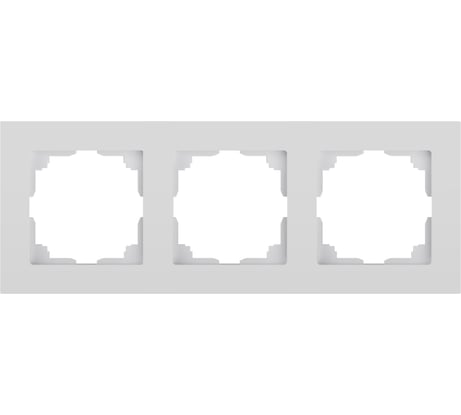 Рамка для розеток и выключателей Intro Accent 650301 на 3 поста, скрытой установки, белый Б0063737