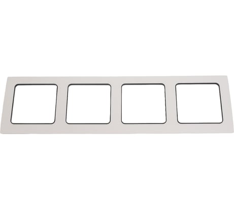 Рамка EKF Стокгольм 4-местная белая с линией цвета черный PROxima EZM-G-305-20