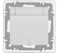 Розетка Intro Accent 620901 2PE Schuko, с крышкой, шторки, 16А, 250В, IP44, скрытой установки, AL/CU, белый Б0063553