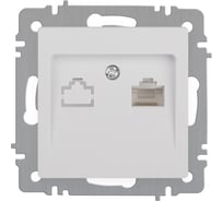 Розетка информационная Intro Accent 630301 RJ45, IP20, скрытой установки, белый Б0063624