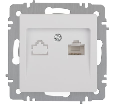 Розетка Intro Accent 6-303-01 информационная RJ45, IP20, СУ, белый Б0063624