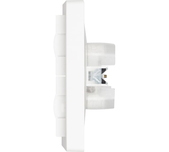 Розетка Intro Style 721001 2x2PE Schuko, с крышкой, шторки, 16А, 250В, скрытой установки, IP44, белый Б0062873