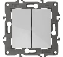 Переключатель ЭРА Elegance 14-1112-01 перекрстный двойной, 10АХ250В, белый Б0065325