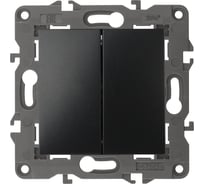 Переключатель ЭРА Elegance 14-1112-05 перекрстный двойной, 10АХ250В, антрацит Б0065302