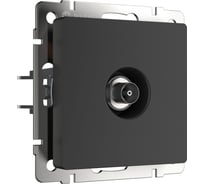 ТВ-розетка проходная WERKEL (черный матовый) a051625