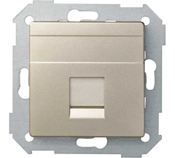 Адаптер со шторками Simon на 1 коннектор UTP RJ45, SYSTIMAX, S82, S82N, шампань 82008-34 1