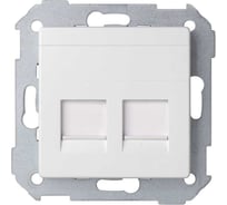 Адаптер со шторками Simon на 2 коннектора UTP RJ45, SYSTIMAX, S82 Detail, белый 82009-30