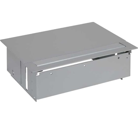 Врезной розеточный блок Simon с крышкой и металлическим вводом, 4x2P+E, алюминий, 400 45404000-133