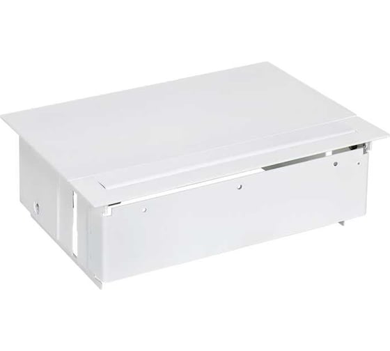 Врезной розеточный блок Simon с крышкой и металлическим вводом, 4x2P+E, белый, 400 45404000-130
