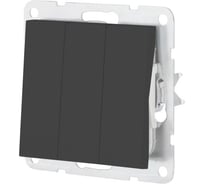 Выключатель 3-клавишный LK Studio (схема 1+1+1) 16 A, 250 B (черный бархат) LK80 842108-1