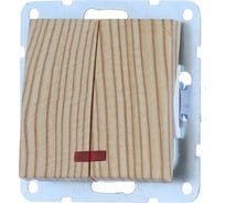 Выключатель 2-клавишный с индикаторами LK Studio (схема 5L) 16 A, 250 B (сосна) LK60 861225-1