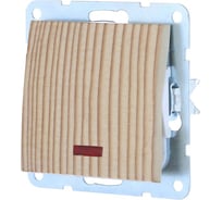 Переключатель 1-клавишный, на 2 направления, c индикатором LK Studio (схема 6L) 16 A, 250 B (сосна) LK60 860425-1