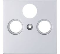 Накладка розетки TV+FM+SAT LK Studio, 2(3) отверстия (серебристый металлик) LK80 845203-1