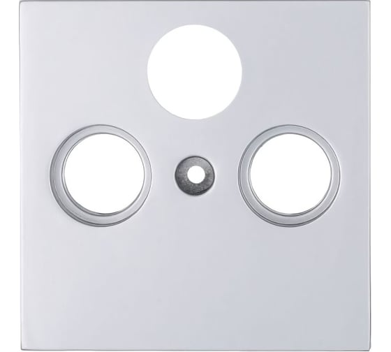 Накладка розетки TV+FM+SAT LK Studio, 2(3) отверстия (серебристый металлик) LK80 845203-1