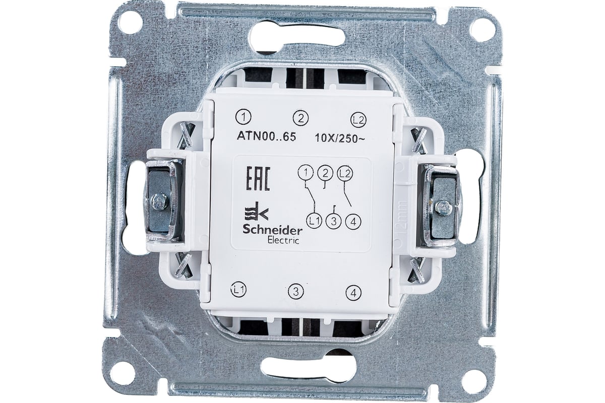 Выключатель atlasdesign с самовозвратом схема 1 10ах механизм белый
