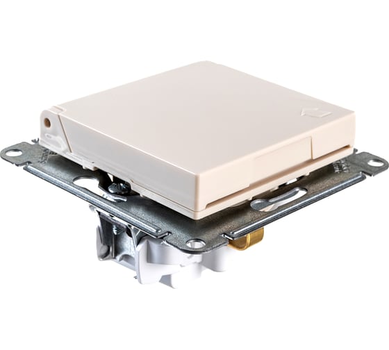 Розетка Systeme Electric AtlasDesign Бежевый с заземлением, со шторками, с крышкой, 16А ATN000246