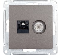 Розетка TV+RJ45 Systeme Electric AtlasDesign Мокко категории 5E ATN000689