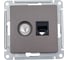 Розетка TV+RJ45 Systeme Electric AtlasDesign Мокко категории 5E ATN000689 1