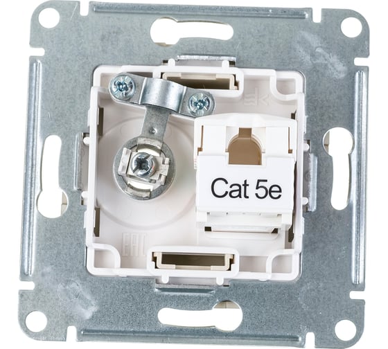 Розетка ТВ + компьютерная RJ45 Systeme Electric AtlasDesign 2-ая Шампань категории 5Е ATN000589
