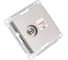 Розетка ТВ + компьютерная RJ45 Systeme Electric AtlasDesign 2-ая Шампань категории 5Е ATN000589 2