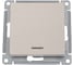 1-клавишный переключатель Systeme Electric AtlasDesign Бежевый с подсветкой, сх.6а, 10АХ ATN000263 3
