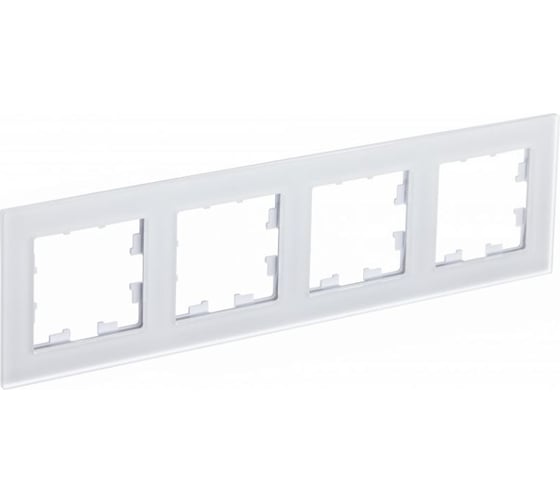 4-местная рамка Systeme Electric AtlasDesign Nature матовое стекло, белая SchE ATN330104 16782265