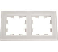 2-местная рамка Systeme Electric AtlasDesign Nature матовое стекло, белая SchE ATN330102